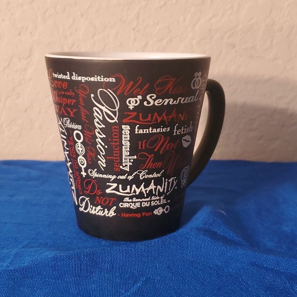 Cirque du Soleil Zumanity Coffee Mug Black Ceramic Las Vegas Show Souvenir Cup
